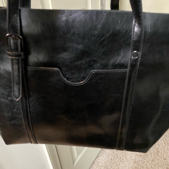 Soft LeatherTote with Strap - Picture 2 of 5